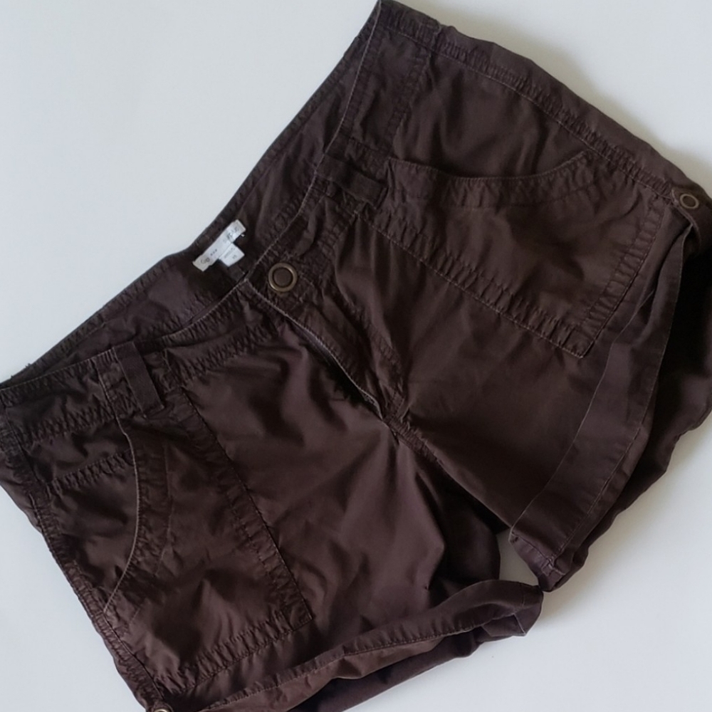 GAP DARK BROWN SURPLUS SHORTS W/ POCKETS